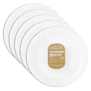 125PK Lemon & Lime Eco 26cm Sugarcane Dinner Plate Food Serving Platter White