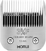 morui 3-3/4F Cut Length 1/2"(13mm) Detachable Ceramic Pet Dog Clipper Blades Compatible with Most Andis,Oster A5 Wahl KM Series Clippers
