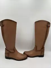 NWB Sam Edelman MIKALA Whiskey Leather Round Toe Knee High Riding Boots, 8M