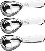 NEOUZA Coffee Scoop Pack of 3, Stainless Steel 304, 30ml Espresso Spoon, Tablespoon Measuring Spoon for Coffee Bean, Loose Tea, Sugar, Flour