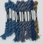 Threadworx retired Expressions 20yd cotton blend needlepoint thread blues & grey