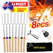 Marshmallow Roasting Stick Forks Skewers BBQ Camping Campfire Grill Outdoor AU