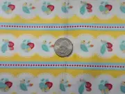 1Yd/40"100%cotton PENNY ROSE "Yellow w/sm vertical Straberries PANELS" BTY- NEW