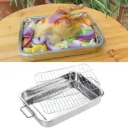 Easy to Clean Stainless Steel Oven Pan Effortlessly Save Time on Cleaning