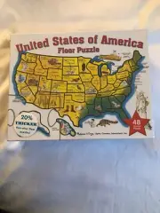 Melissa & Doug United States Of America Floor Puzzle Jumbo/Large 48 Pcs New