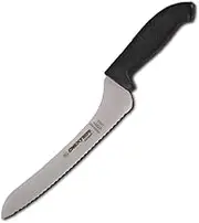 Dexter-Russell SofGrip Scalloped Offset Sandwich Knife, Black Handle, 23 cm