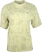 [PUMA] Womens Essentials+ Paisley Crew Neck Short Sleeve Athletic Tops Casual - Green