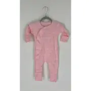 Bonds Newbies Zip Cozysuit Wondersuit Baby Size 00 3-6 Months New Pink Je T'aime