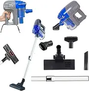 Vacuum Cleaner Lightweight for Pet Hair and Car 4 in 1 Powerful Handheld Convenient Stick Upright Cleaner 700W Round Brush 0.8L Flat Nozzle Tip Sheet Brush for Hard Floor, Carpet, Pet Hair, Car, Home
