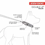 EzyDog Double Up Nylon Dog Collar - Medium / Red