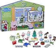 Peppa Pig Peppa’s Kids Advent Calendar, 18 x 36 Inches (Open); Contains 24 Surprise Toys, 4 Holiday Peppa Pig Family Figures; Ages 3 and Up (F5171)