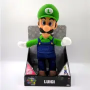 Super Mario Bros Movie 15" Luigi Poseable Plush Fully Articulated Figure NIB
