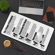 Stages Of Debugging Custom Desk Mat Mouse Pad Large 12" by 22"