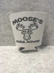 Moose's Maui, Hawaii Can Insulator Beer Cozy- White With Logo