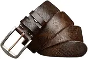 [Asackbper] 3.8CM Men Serpentine Retro Handsome Cowskin Metal buckle Belt