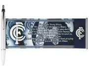 Carlton Blues Official AFL Licensed Pull Out Banner Pen Biro Team Song Words
