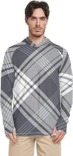 [Caihoyu] Men's Sun Protection Hoodie Long Sleeve Sun Shirt UPF 50+ Quick Dry Shirts For Men Sun Hoodies