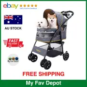 Ibiyaya Cloud 9 4-Wheel Foldable Pet Stroller - Mustard Yellow