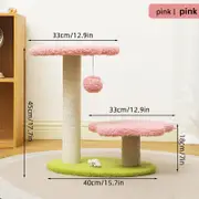 GGP Pink Compact Cat Climbing Frame With Dual Level Sisal Posts And Playful Design Perfect For Scratching And Jumping