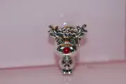 NIB 2020 PANDORA RUDOLPH THE RED NOSE REINDEER CHARM 799208C01 BOX BAGTAG $45