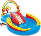 Intex Rainbow Ring Play Swim Swimming Pool Inflatable Centre Water Splash
