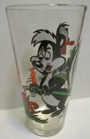 1976 PEPSI COLLECTOR SERIES PEPE LE PEW & DAFFY DUCK PROMO GLASS **UNUSED **