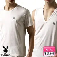 在飛比找momo購物網優惠-【PLAYBOY】吸濕排汗舒爽男內衣(圓領/U領/寬肩背心)