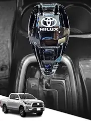 Applicable to Toyota Hilux Shift Gear Crystal Upgrade GUN125 120 4WD REVO GR Sport Hilux SR SR5 4X4 AN120 AN130 Series Exclusive LED Illumination Touch Sensor 7 Colors Light Up Gear Stick Shift