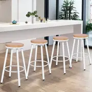 4x ALFORDSON Bar Stools Vintage Industrial White