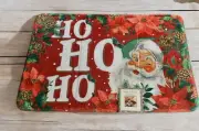 Santa Claus Ho Ho Ho Christmas Holiday Memory Foam Bathroom Mat 20" x 32"
