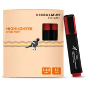 BIBBULMUN RED ECO HIGHLIGHTER CHISEL EACH