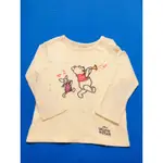 UNIQLO BABY 優衣庫 童裝 男童女童 兒童小孩幼兒 迪士尼 小熊維尼 圖案造型長袖上衣長T90公分冬裝二手衣