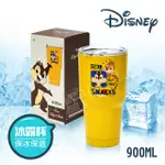 【迪士尼DISNEY】雙層不鏽鋼真空 冰霸保冰保溫杯 巨無霸鋼杯 隨行杯 900ML-奇奇蒂蒂(正版授權)