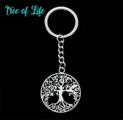 Tree of Life Keyring Key Chain Elegant Silver Metal Charm Key Ring Gift