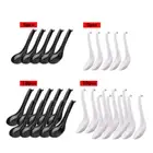 10Pcs Ramen Noodle Soup Spoons 18cm Long Handle Tableware for Restaurants Home