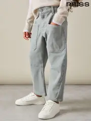 Reiss Khaki Nora 9-13 yrs Barrel Leg Cargo Trousers (E30152) | $115