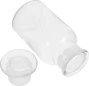 Luxshiny 1pc Sample Bottle Small Container for Reagent Scientific Reagent Bottles Mouth Little Flasks Modern Borosilicate Can Dispensing Chemical Sample Container Powder Bottle Tiny Glass