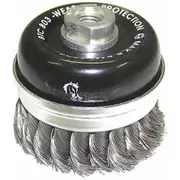 JOSCO BRUMBY 80mm 0.45mm Steel Twist Knot Skirted Wire Cup Brush