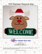 Christmas Reindeer Welcome Sign-Plastic Canvas Pattern or Kit