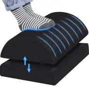 Foot Rest for Under Desk,Versatile Foot Stool with Washable Cover,Comfortable Footrest with 2 Adjustable Heights,Home and Office to Relieve Back,Lumbar,Black