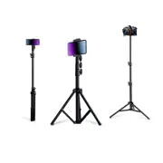 Adjustable 47.2" Phone Tripod & Selfie Stick, TONSNVITAE Camera Tripod Stand ...