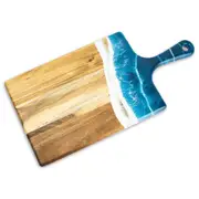 Lynn & Liana Acacia Ocean Vibes Wooden Resin Cheese Board Large Serving Platter