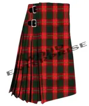 Scottish Handmade Traditional Ulster Red Tartan 8 Yard Kilt - Men Custom Size