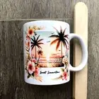 Sweet Summertime Ceramic Mug, Handmade 11oz Coffee Mug, Factory Seconds