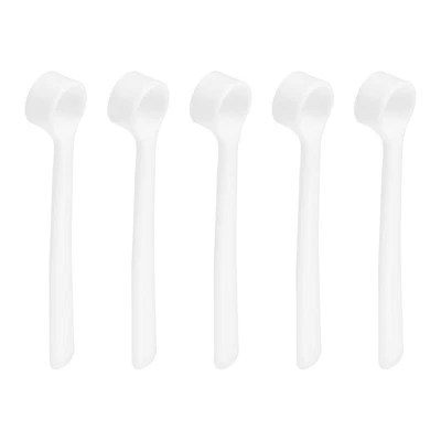 10 x 500 Milligram Teaspoon Micro Scoops Mini Measuring Spoons White