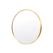 TOOLKISS Wall Mirror Round 50cm with Aluminum Frame – Modern Bathroom Mirror for Bathroom, Bedroom, Living Room & Entryway – Minimalist Gold Framed Decorative Mirror