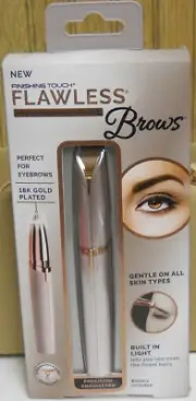 Finishing Touch Flawless Brows Eyebrow Hair Remover 18K Gold Plated (Tan Color)