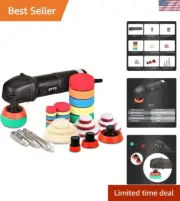 Mini Car Polishing Buffer Rotary Machine Auto Detailing Kit 27Pcs Pad Set
