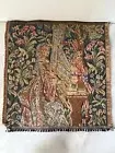 Tapestry Raw Edges romantic scene man women made In France vintage 10”x9.5”