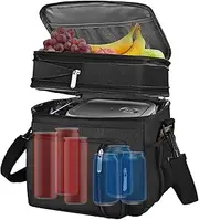 Picnic Tote | Picnic Cooler | Leak-Proof Liner Waterproof Portable Adjustable Strap Compartments Basket for Vacation Adults Travel Women Camping Outdoor Men